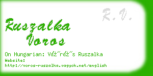 ruszalka voros business card